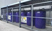 Smart Bund Hydrogen Peroxide Chemical Storage Tanks Fully Installed On Site in Cage